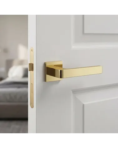 Poignées de porte chrome satiné Mandelli Lario