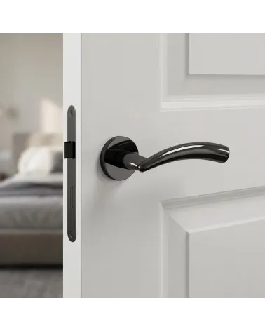 Poignées de porte chrome satiné Mandelli Nadir