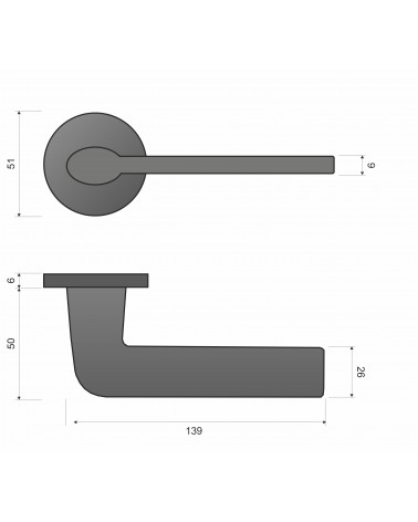 Poignée de portes noire Stinger -  poignée design