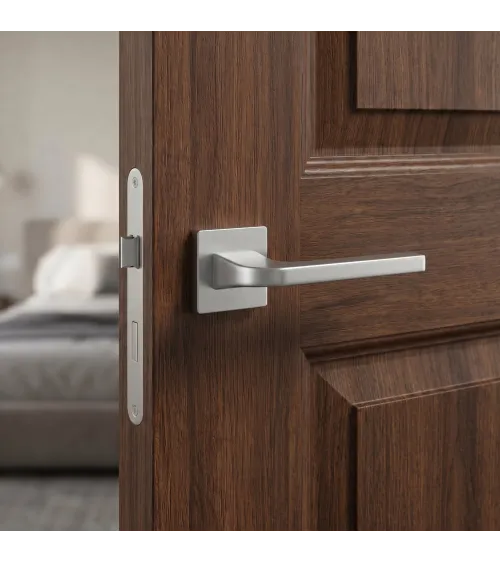 Poignée de porte chrome satiné ISMENA poignée design