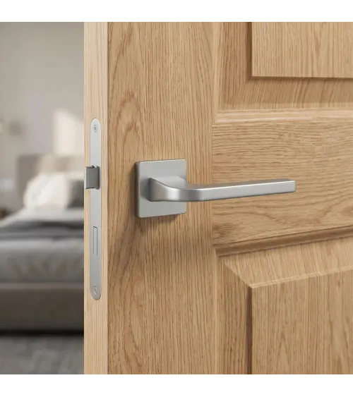 Poignée de porte chrome satiné ISMENA poignée design