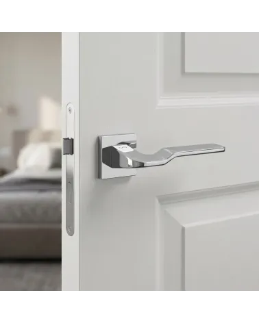 Poignée de Porte sur Plaque Carrée Innovante - Modèle LINE BALI