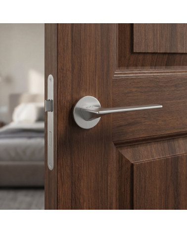 Poignée de Porte Chrome Brossé pour une déco chic - Modèle Line GIULIA