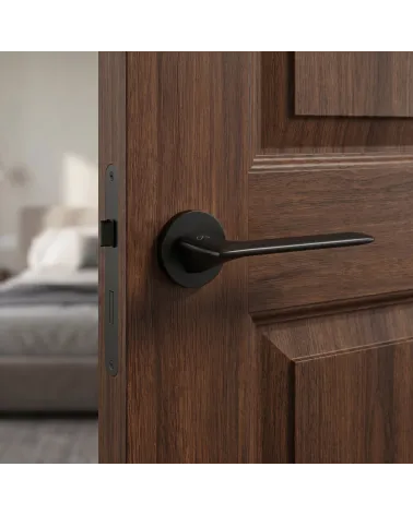 Poignée de Porte Noire Sobre et Élégante - Modèle Line GIULIA