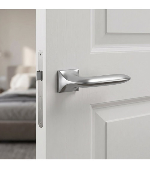 Poignée de porte chrome satiné GLADIOLA poignée design