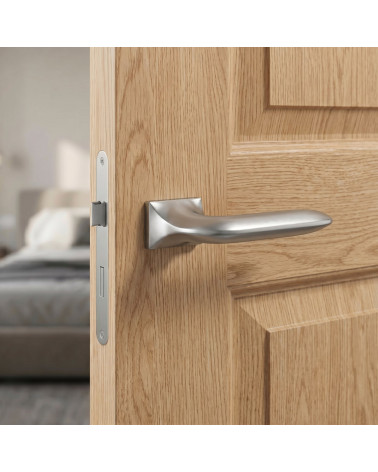 Poignée de Porte Chrome Satiné pour un éclat doux et subtil - Modèle GLADIOLA