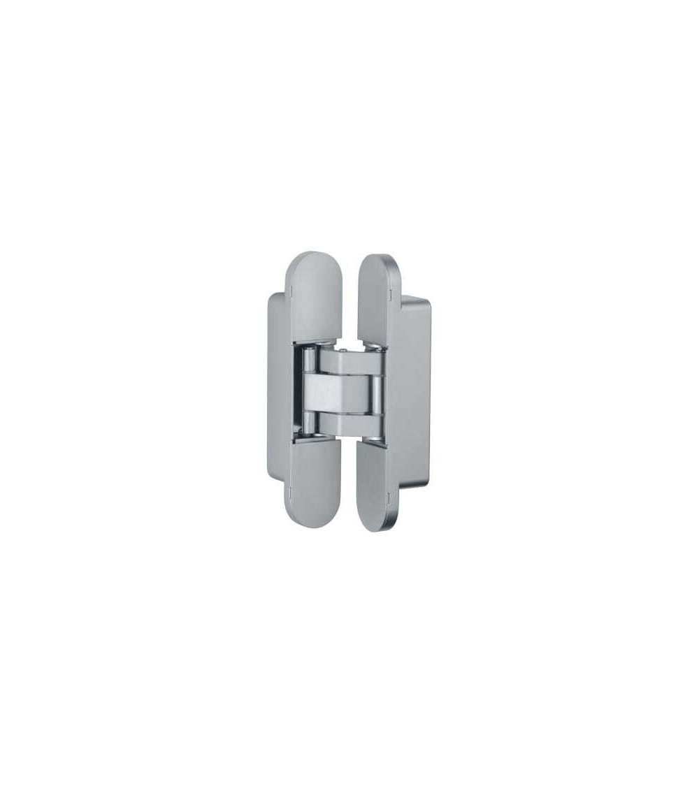 Charnière 3D de couleur argent pour une porte invisible