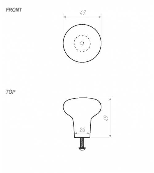 Bouton de meuble en bronze PT45 -  poignée design