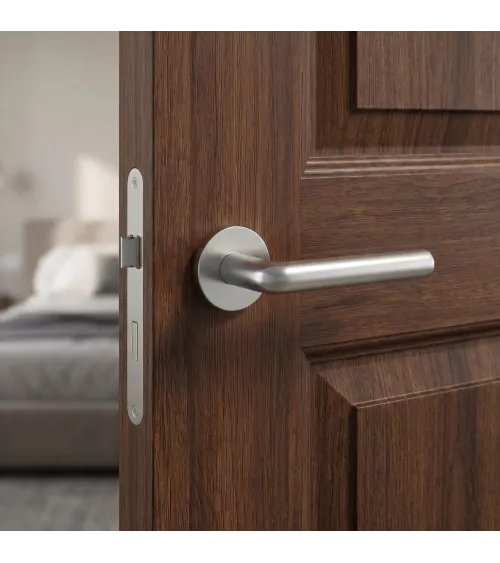 Poignée de porte chrome satiné FUNKIA poignée design