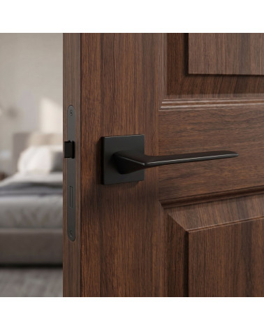 Poignée de Porte Noire Sobre et Raffinée - Modèle Line GIULIA