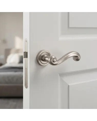 Poignée de Porte Nickel Brossé au charme discret - Modèle TUPAI 738