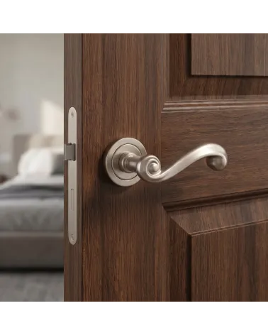Poignée de Porte Nickel Brossé au charme discret - Modèle TUPAI 738