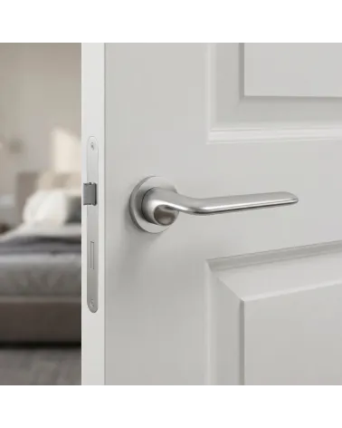 Poignées de porte chrome satiné Ento Elan