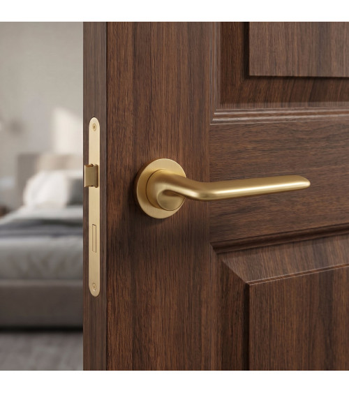 Poignée de porte or mat Ento Elan poigné design