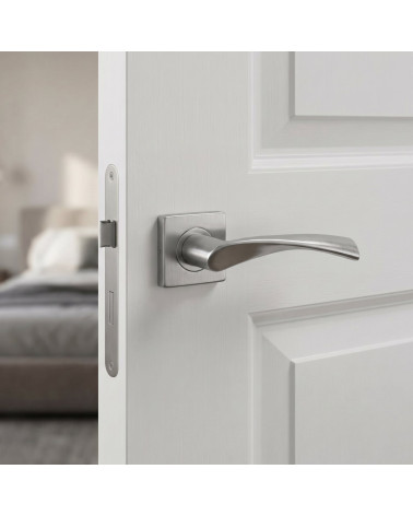Poignée de Porte en Matière Inox Résistante - Modèle KVADRAT 1708