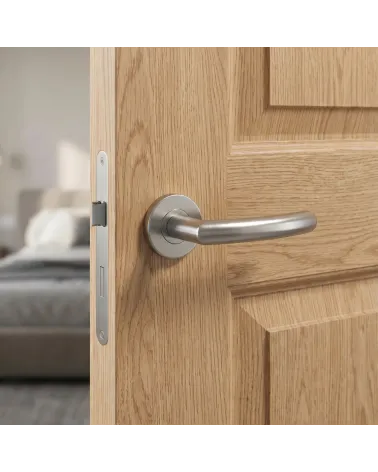 Poignées de porte couleur inox OVAL 1707