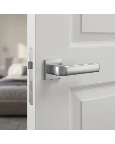 Poignée de Porte Chrome Satiné pour une déco chic - Modèle JENA