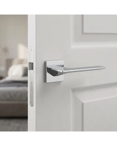 Poignée de Porte Chrome Poli Miroitante et Sophistiquée - Modèle VIP