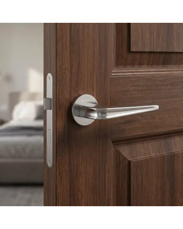 Poignées de porte chrome satiné RADIUS