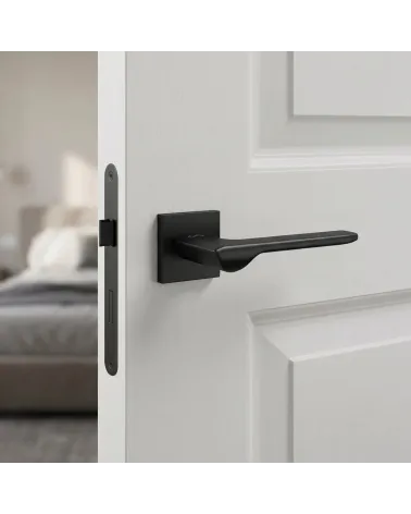 Poignées de porte noires LIGNE carrées
