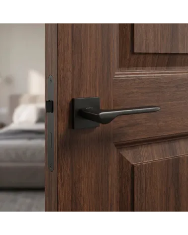 Poignées de porte noires LIGNE carrées