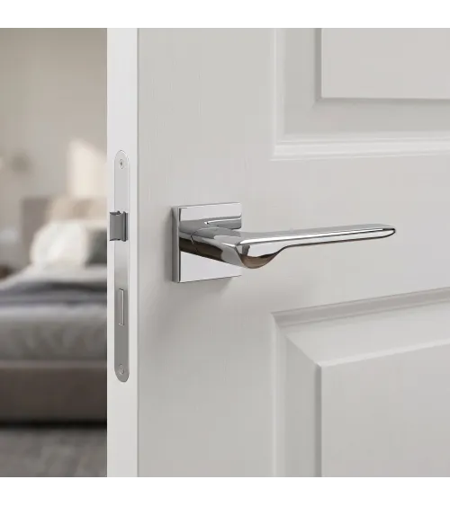 Poignée de porte chrome poli LIGNE poignée design