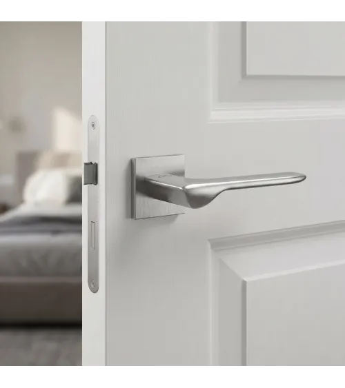 Poignée de porte chrome brossé LIGNE poignée design