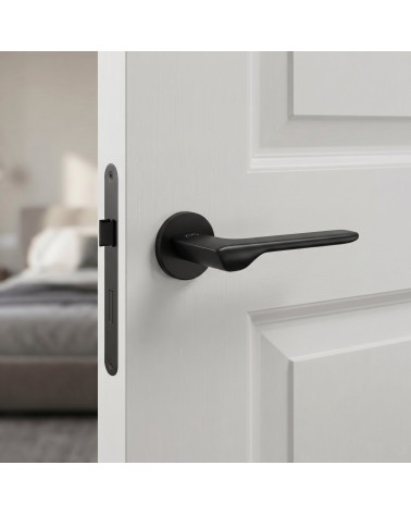 Poignées de porte noires LIGNE rondes