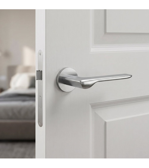 Poignée de porte chrome brossé LIGNE poignée design