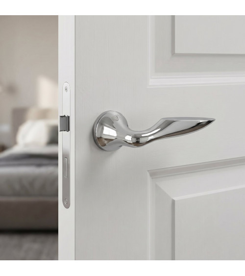 Poignée de porte chrome poli DOUCE poignée design