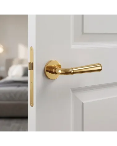 Poignée de Porte Or Poli Splendide et Prestigieux - Modèle MARIGOLD