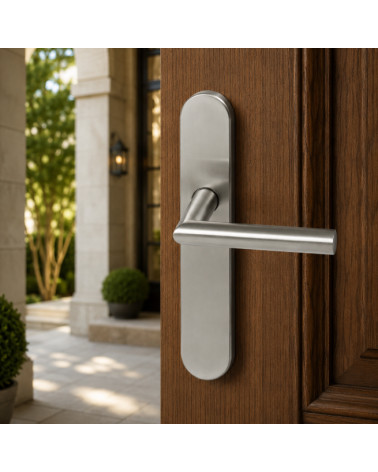 Poignée de porte sur plaque Altesse Inox 316 – Haute résistance milieux extérieurs - modèle Altesse
