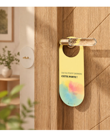 Accroche-porte recto-verso Positif & Zone sans soucis