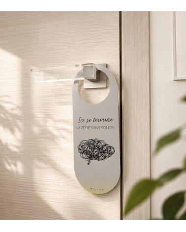Accroche-porte recto-verso Positif & Zone sans soucis