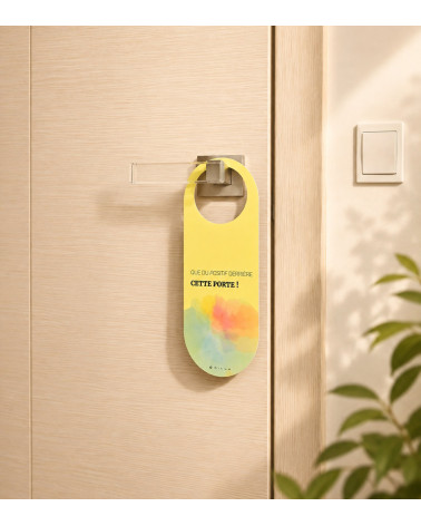 Accroche-porte recto-verso Positif & Zone sans soucis