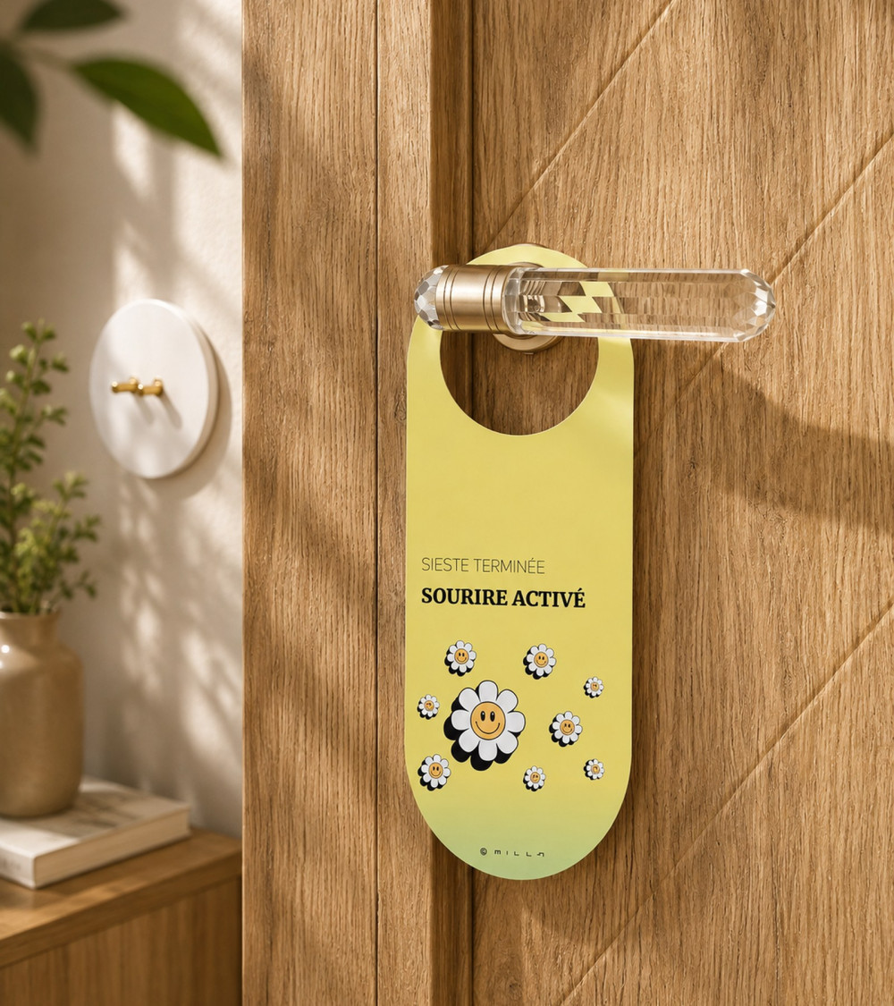 Accroche-porte recto-verso Sieste & Sourire