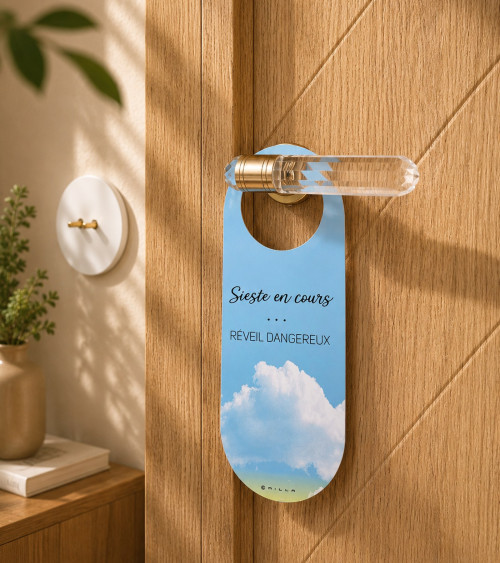Accroche-porte recto-verso Sieste & Sourire