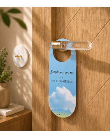 Accroche-porte recto-verso Sieste & Sourire