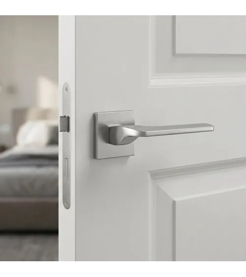 Poignée de porte chrome satiné SEMPRE poignée design