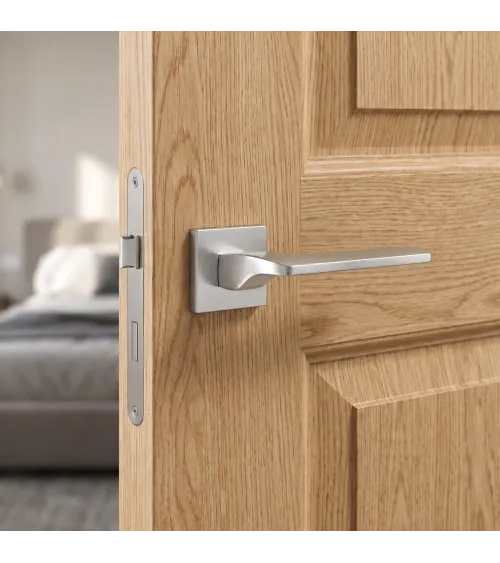 Poignée de porte chrome satiné SEMPRE poignée design