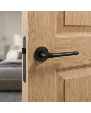 Poignée de Porte Noire Chic au raffinement épuré - Modèle AZALIA