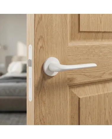 Poignée de Porte Blanche Chic à la nuance apaisante - Modèle AZALIA