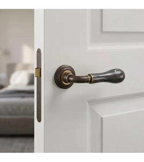Poignée de porte en laiton Mandelli Naxos poignée design couleur 3