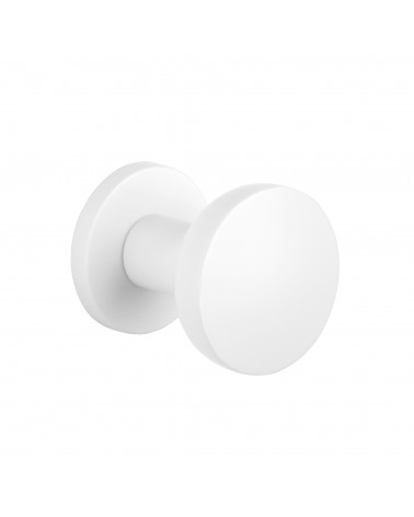 Bouton de porte Blanc MESA Rond mobile -  poignée design