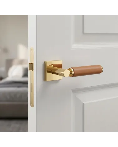 Poignée de Porte en cuir au Style Contemporain | Design Épuré et Moderne