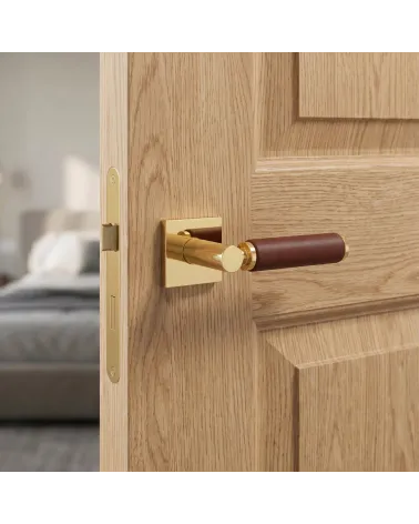 Poignée de Porte en cuir au Style Contemporain | Design Épuré et Moderne