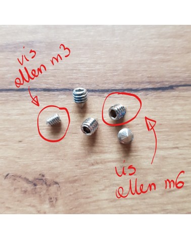 Petite vis allen tête conique boulon (vis pointeau) pour poignée de porte -  poignée design