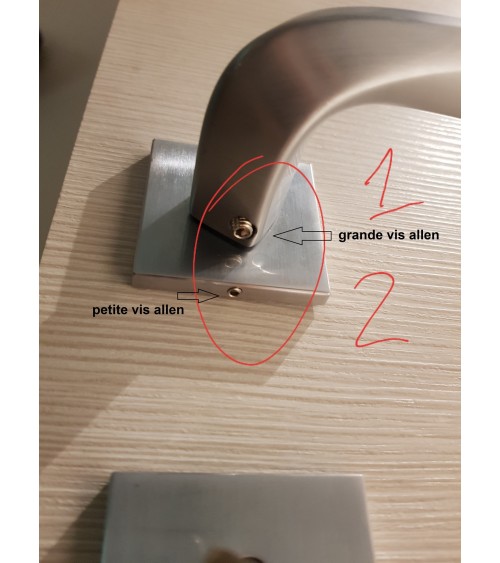 Petite vis allen tête conique boulon (vis pointeau) pour poignée de porte -  poignée design