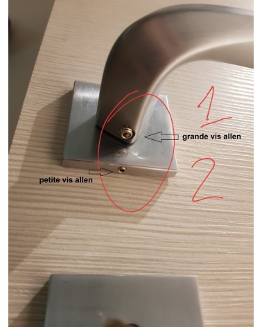 Petite vis allen tête conique boulon (vis pointeau) pour poignée de porte -  poignée design