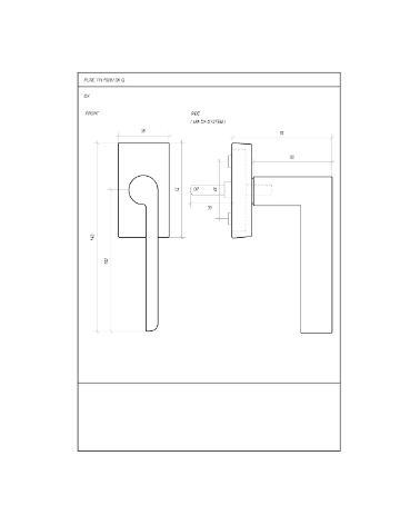 Poignée de fenêtre stylisée bronze 1928 -  poignée design